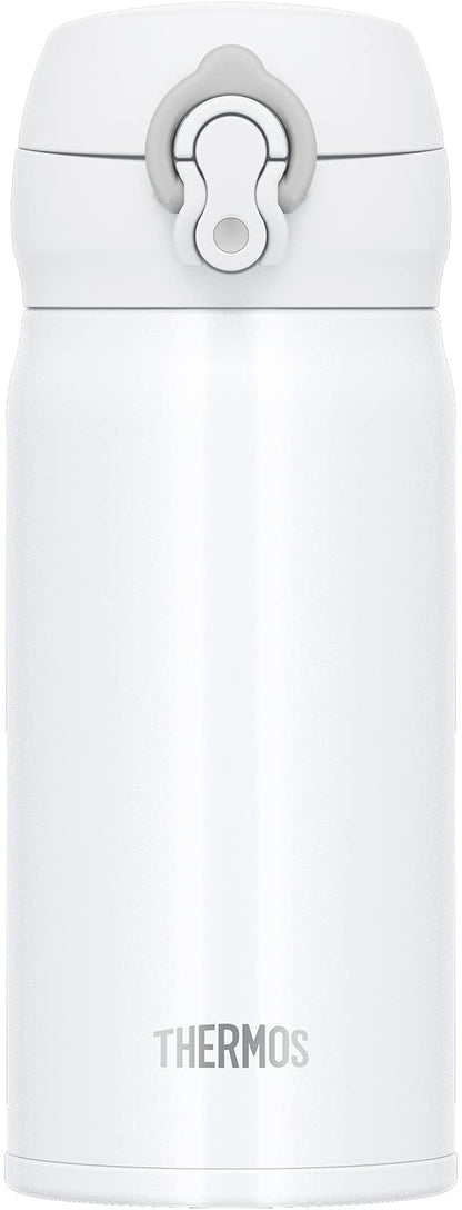 Thermos 350ml Vacuum Insulated Water Bottle Mobile Mug in White Gray JNL-355 WHGY