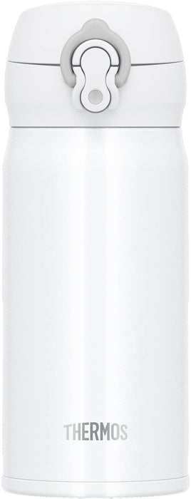 Thermos 350ml Vacuum Insulated Water Bottle Mobile Mug in White Gray JNL-355 WHGY