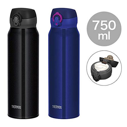 Thermos 750ml Vacuum Insulated Water Bottle Mobile Mug in Pearl Black