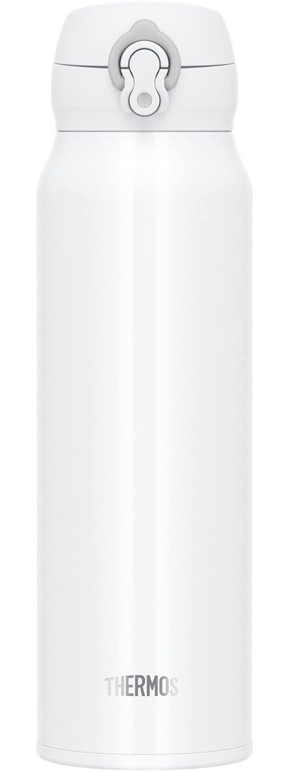 Thermos 750ml Vacuum Insulated Water Bottle Mobile Mug in White Gray