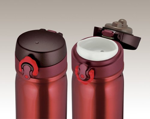 Thermos 0.35L Vacuum Insulated Water Bottle - Mobile Mug One-Touch Open Red