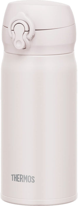 Thermos Vacuum Insulated 350ml Stainless Steel Water Bottle Ash White Easy Clean Lightweight Hot Cold Jnl-356 Aswh