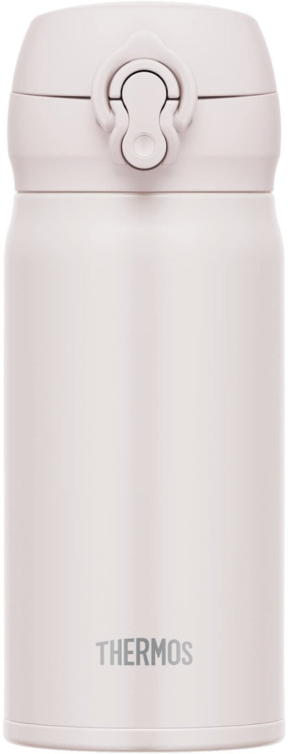 Thermos Vacuum Insulated 350ml Stainless Steel Water Bottle Ash White Easy Clean Lightweight Hot Cold Jnl-356 Aswh