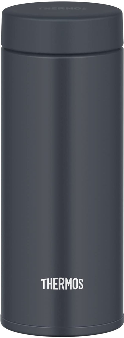Thermos 350Ml Vacuum Insulated Stainless Steel Water Bottle Portable Easy Cleaning Screw Closure - Dark Gray Jon-350 Dgy