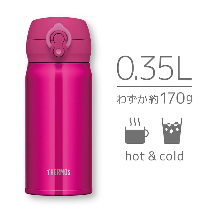 Thermos 350ml Vacuum Insulated Portable Water Bottle in Rose Red - JNL-355 RR