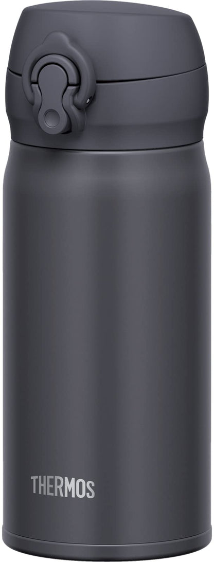 Thermos JNL-356 SMB Vacuum Insulated Stainless Steel Water Bottle 350ml Smoke Black Lightweight and Easy-To-Clean