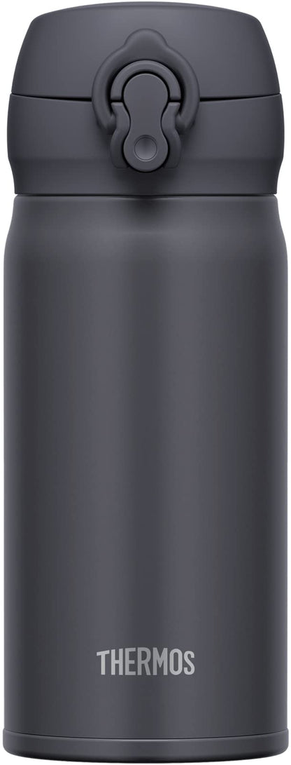 Thermos JNL-356 SMB Vacuum Insulated Stainless Steel Water Bottle 350ml Smoke Black Lightweight and Easy-To-Clean