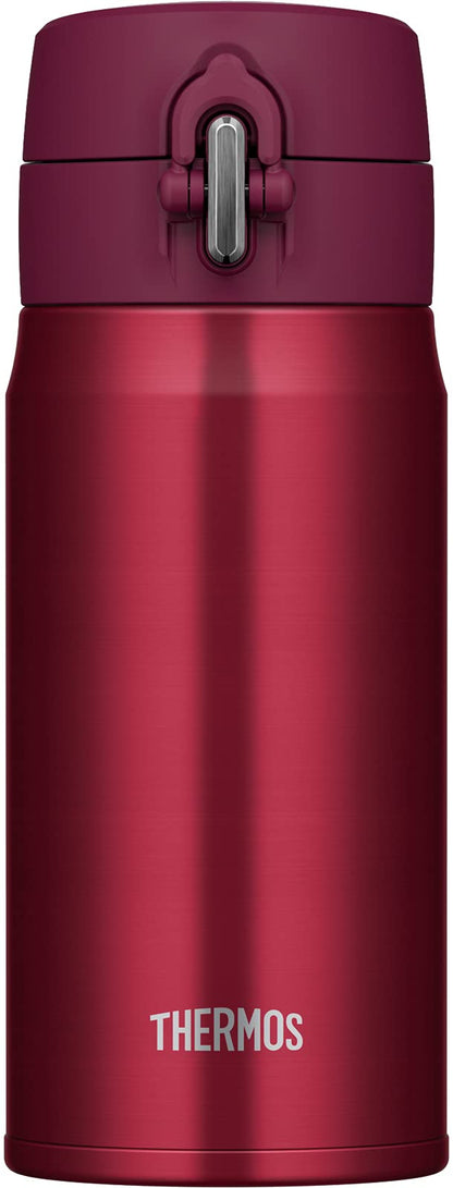 Thermos Brand 350ml Vacuum Insulated Wine Red Water Bottle