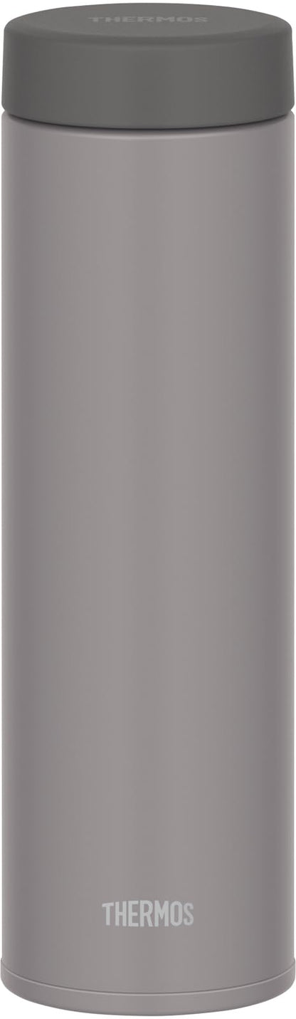 Thermos Jon-481 Stg 480ml Vacuum Insulated Stainless Steel Water Bottle Stone Gray Easy-Clean Leak-Proof