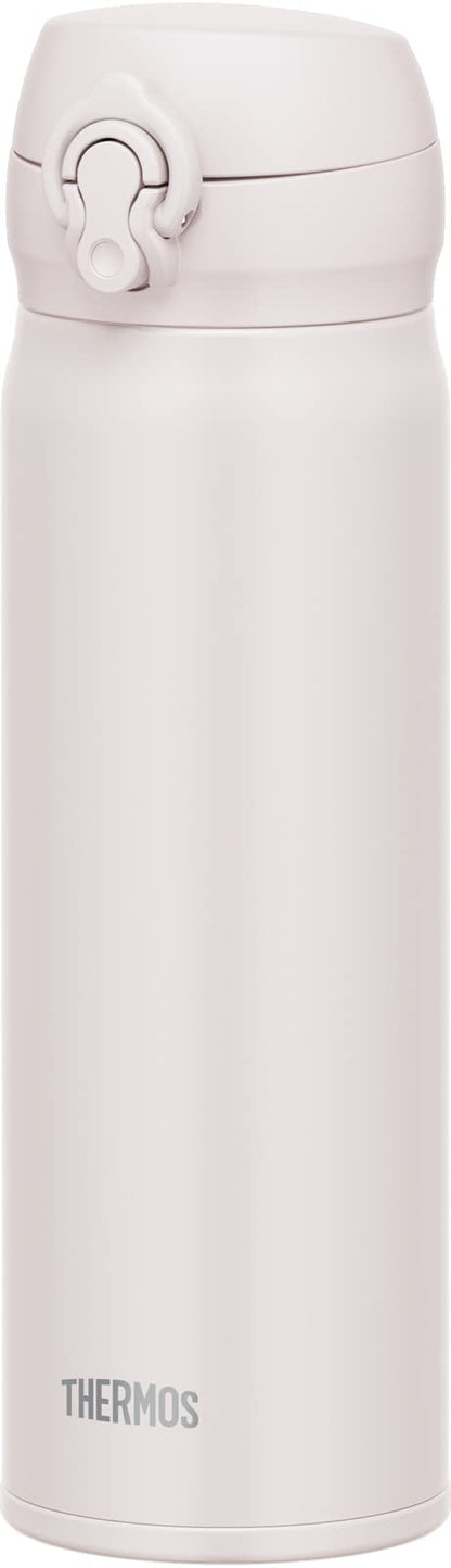 Thermos JNL-506 ASWH 500ml Stainless Steel Water Bottle Vacuum Insulated Lightweight Easy Clean - Ash White