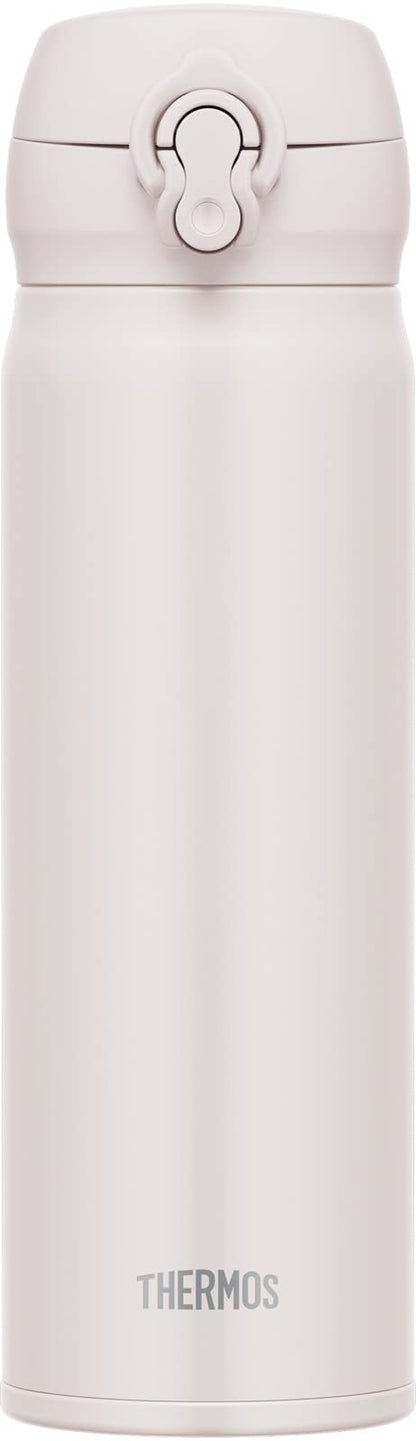 Thermos JNL-506 ASWH 500ml Stainless Steel Water Bottle Vacuum Insulated Lightweight Easy Clean - Ash White
