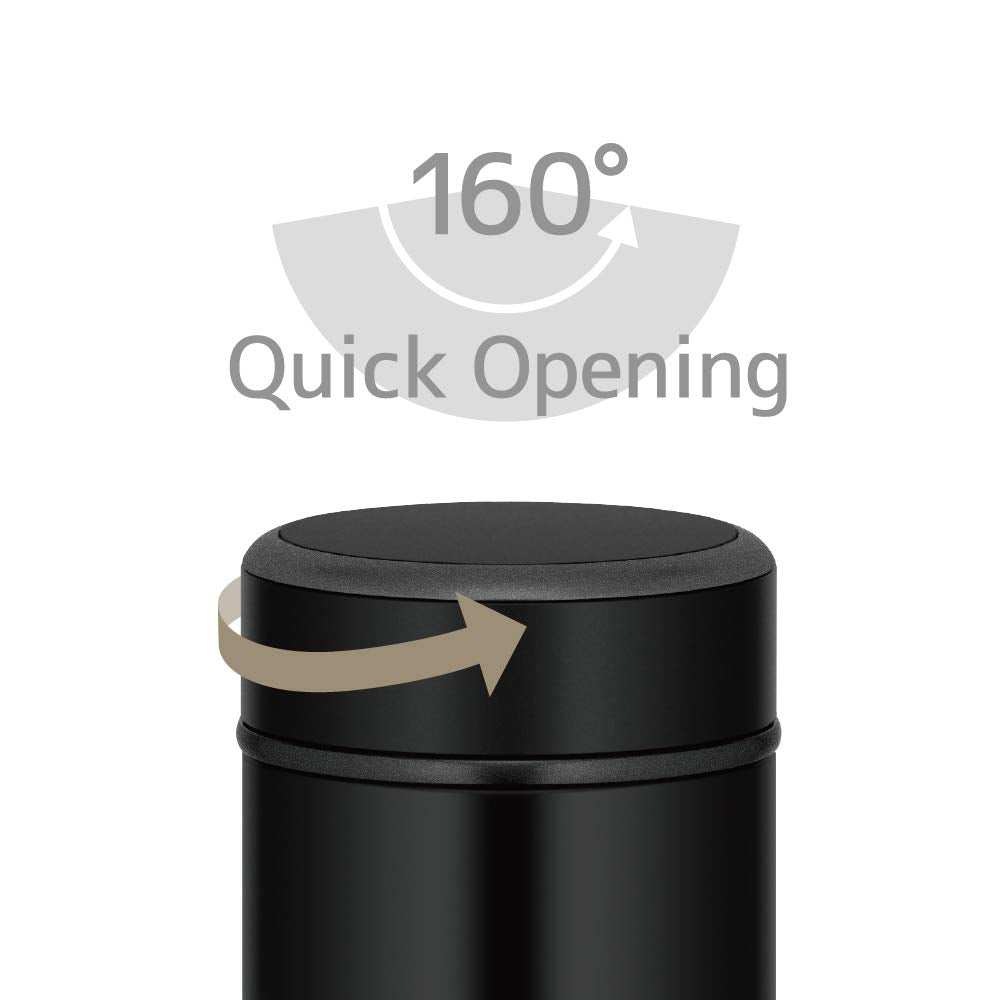 Thermos 500ml Matte Black Vacuum Insulated Water Bottle - Portable Jog-500 Mtbk