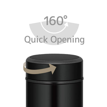 Thermos 500ml Matte Black Vacuum Insulated Water Bottle - Portable Jog-500 Mtbk