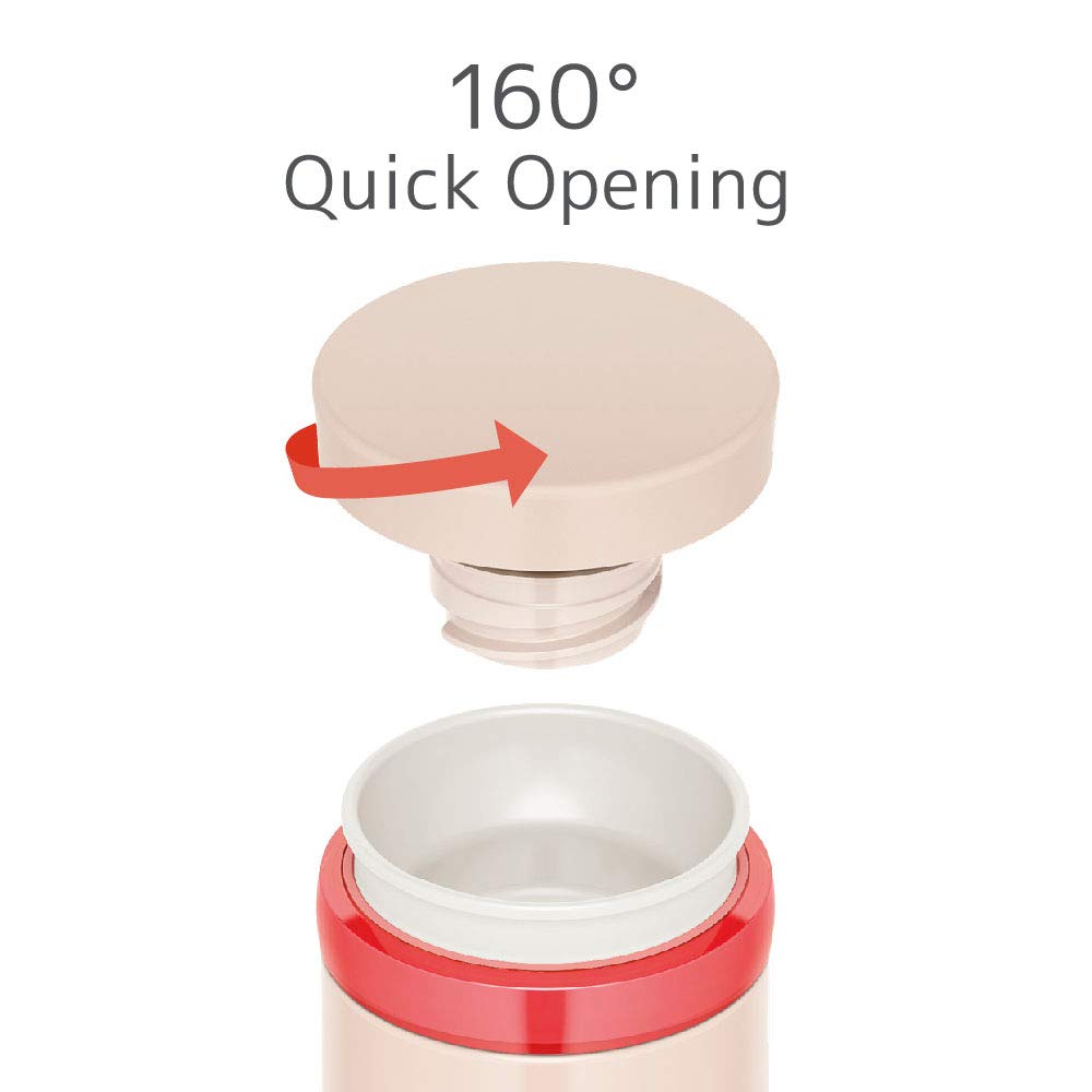 Thermos 500ml Pink Heart Vacuum Insulated Portable Water Bottle Jno-502G Pht