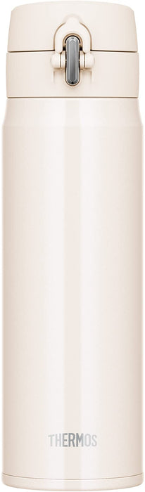 Thermos 500ml Vacuum Insulated White Beige Water Bottle Portable Mug - Joh-500 Wbe