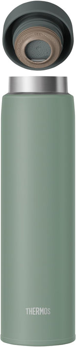 Thermos 600ml 不锈钢水瓶真空隔热便携杯叶绿色易清洁 Jon-601 Lfg