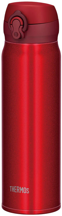 Thermos 600ml 金屬紅真空隔熱便攜式水瓶