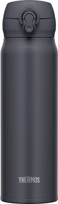 Thermos JNL-606 SMB Stainless Steel Water Bottle 600ml Vacuum Insulated Easy-to-Clean Lightweight Smoke Black
