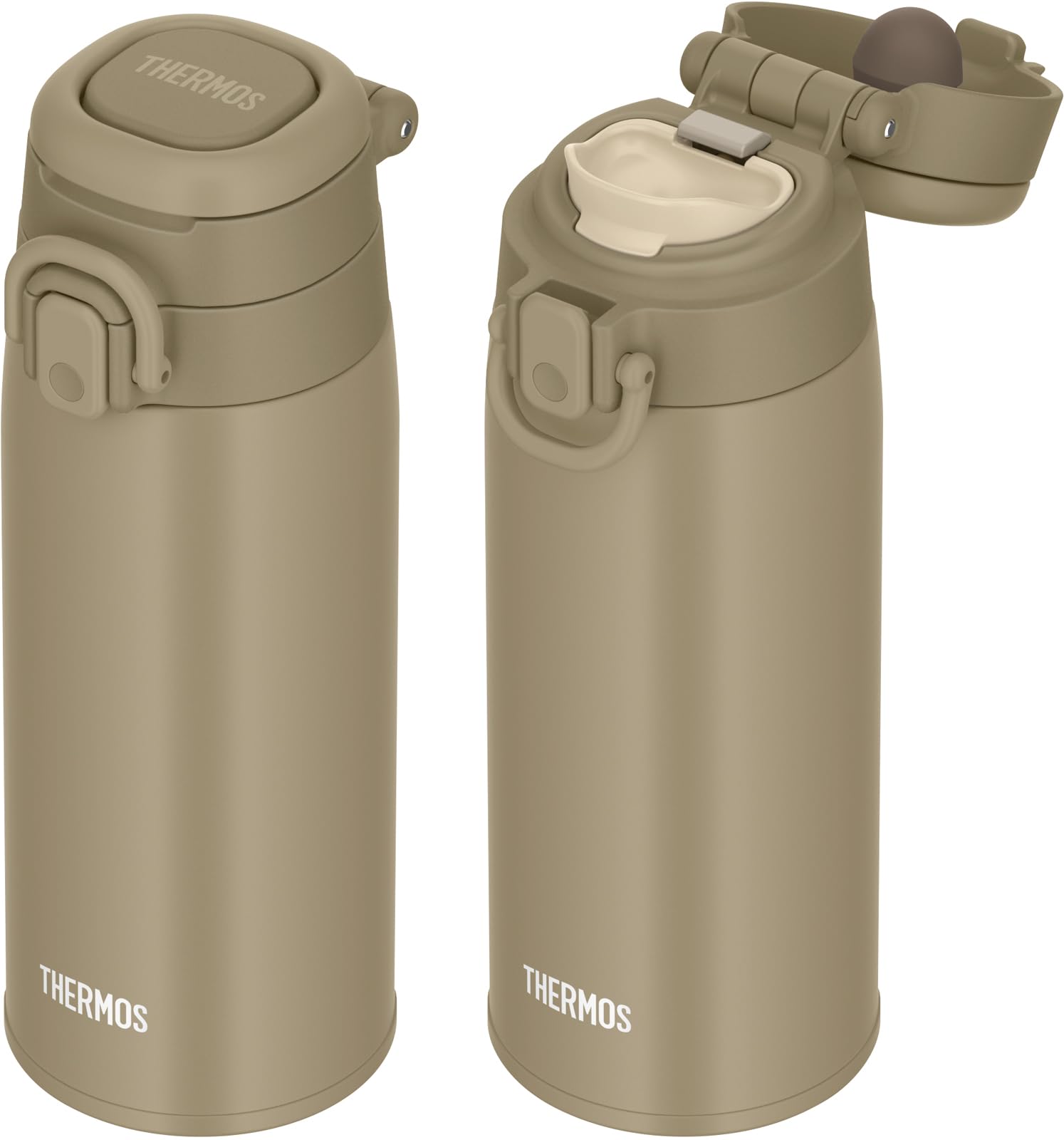 Thermos Vacuum Insulated 550ml Portable Water Bottle with Carry Loop Beige