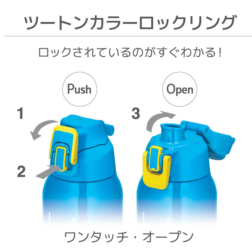 Thermos 0.8L Vacuum Insulated Sports Water Bottle Blue Camouflage FHT-800F