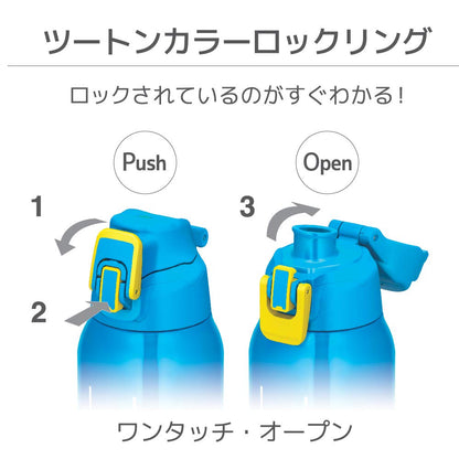 Thermos 0.8L Vacuum Insulated Sports Water Bottle Blue Camouflage FHT-800F