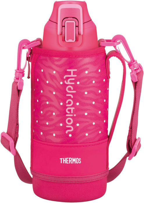Thermos Dot Pink 0.8L Vacuum Insulated Sports Water Bottle Fht-800F Dp