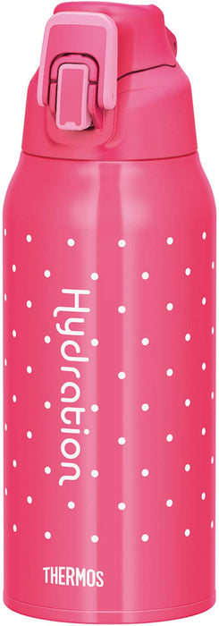 Thermos Dot Pink 0.8L Vacuum Insulated Sports Water Bottle Fht-800F Dp