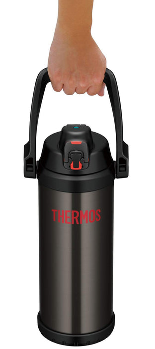Thermos 2.5L Vacuum Insulated Black Red Sports Jug Ffv-2500 Bkr Water Bottle