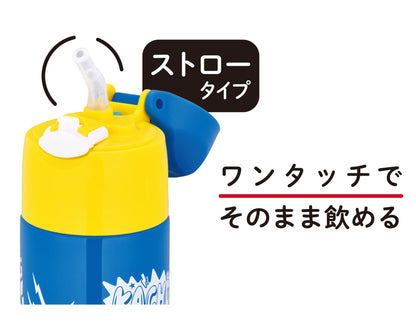 Thermos Kids Red Water Bottle 400ml Vacuum Insulated Straw FHL-403FDS R for School