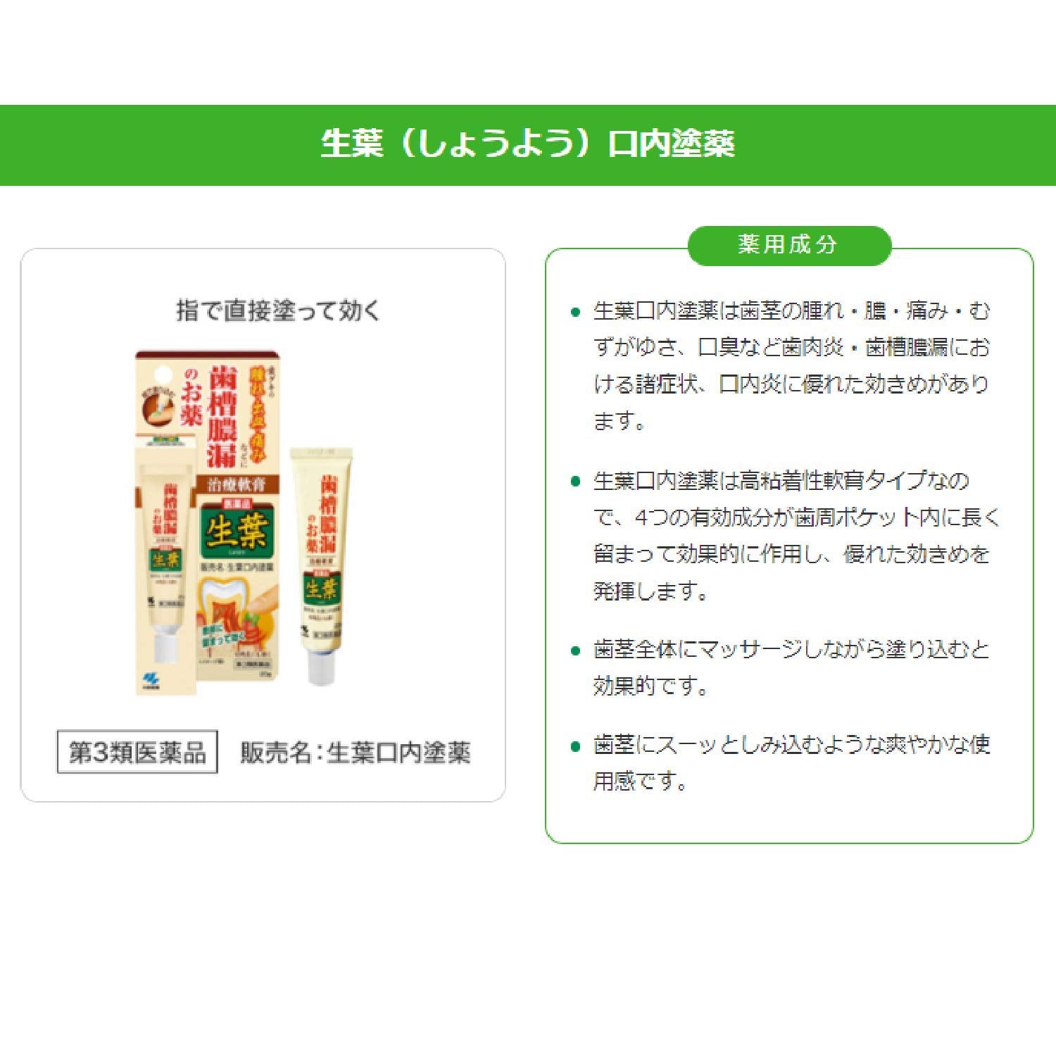 Fresh Leaves [Third-Class OTC Drug] Oral Ointment 20G – Effective Relief