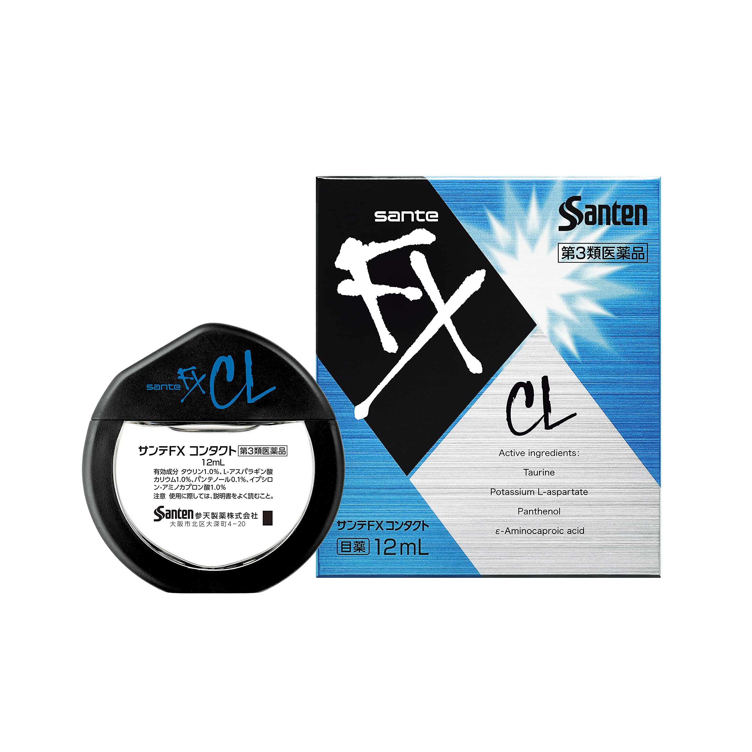 Santen Pharmaceutical Sante Fx Contact Lens Drops 12ml - [Third-Class OTC Drug]