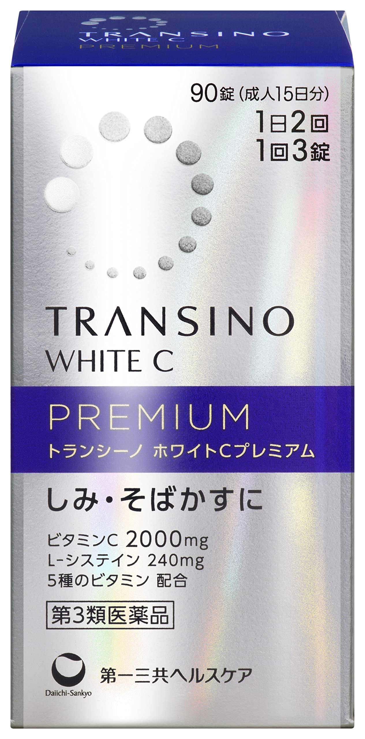 Transino White C Premium 90 Tablets [Third-Class OTC Drug] by Transino