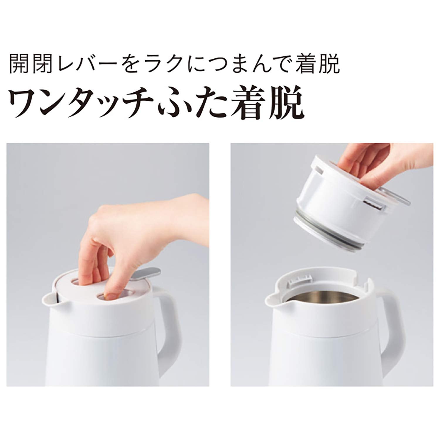 Tiger Pwo-A120W Large 1.2L Thermal Insulated White Tabletop Pot