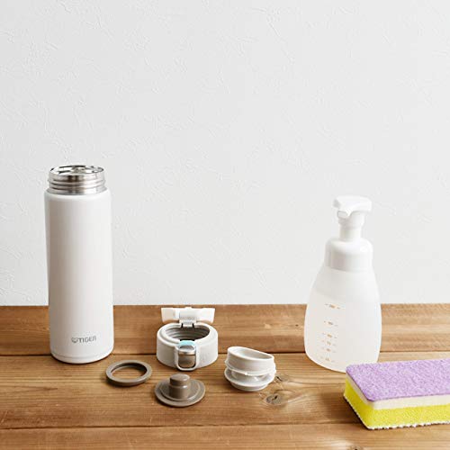 Tiger Sahara Vacuum Flask Cream White 480ml - Durable Tiger Thermal Mug Bottle