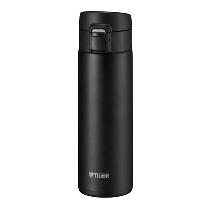 Tiger Vacuum Insulated Stainless Steel Flask 480ml Lightweight Bottle Hot and Cold Preservation - Black