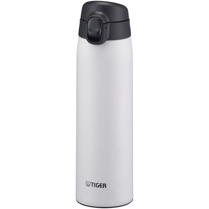 Tiger Stainless Steel Water Bottle 600ml Vacuum Insulated Hot/Cold White