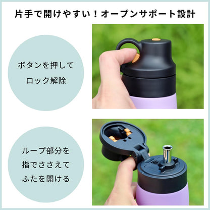 Tiger Vacuum Bottle 500ml with Stainless Steel Straw – Viridian Blue-Green