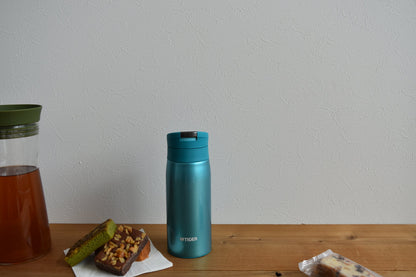 Tiger Yumejuku Horizon Blue Water Bottle 350ml Stainless Steel Vacuum Flask Auto Lock Sahara Mug