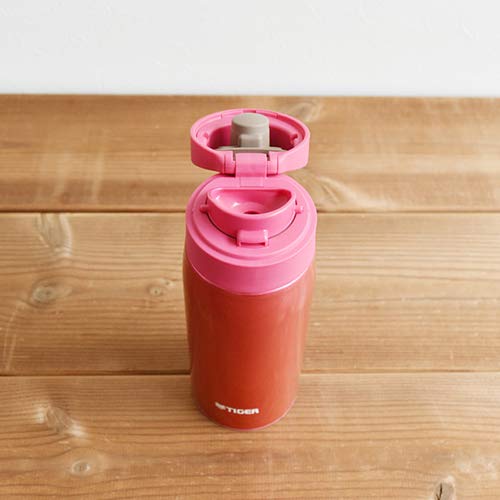 Tiger Lightweight Stainless Steel 350ml Sahara Mug Water Bottle Opera Pink