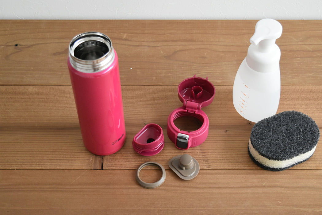 Tiger Thermos Stainless Steel Mini Water Bottle Lightweight Sahara Mug 480ml Passion Pink Vacuum Flask
