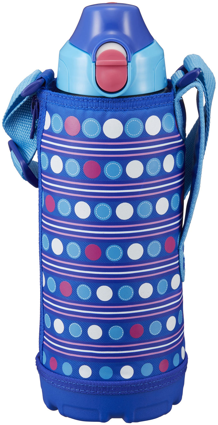 Tiger Sahara Blue Neon MBO-F080-AN 800ml Stainless Steel Water Bottle with Cup and Pouch