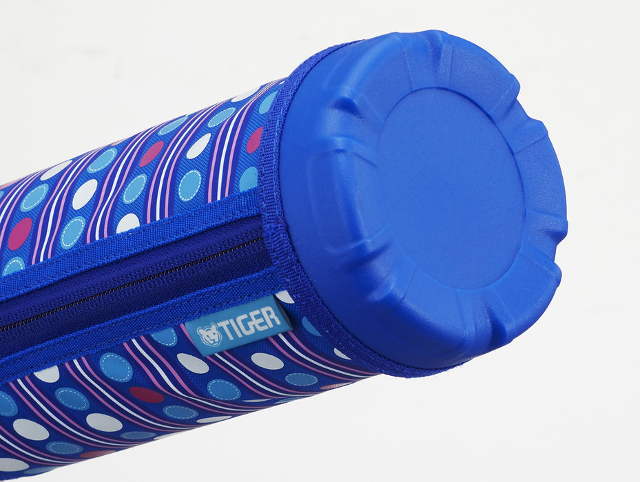 Tiger Sahara Blue Neon MBO-F080-AN 800ml Stainless Steel Water Bottle with Cup and Pouch
