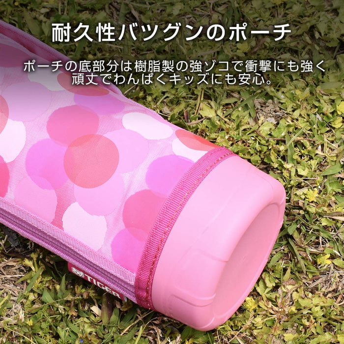 Tiger Stainless Steel Vacuum Flask 800ml Sahara Sports Water Bottle with Cup Pink Dot