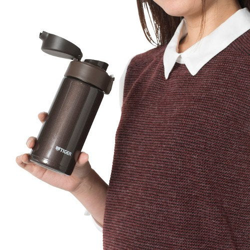 Tiger Sahara Mug Vacuum Flask 360ml Lightweight Stainless Steel Mini Water Bottle Dream Gravity Brown