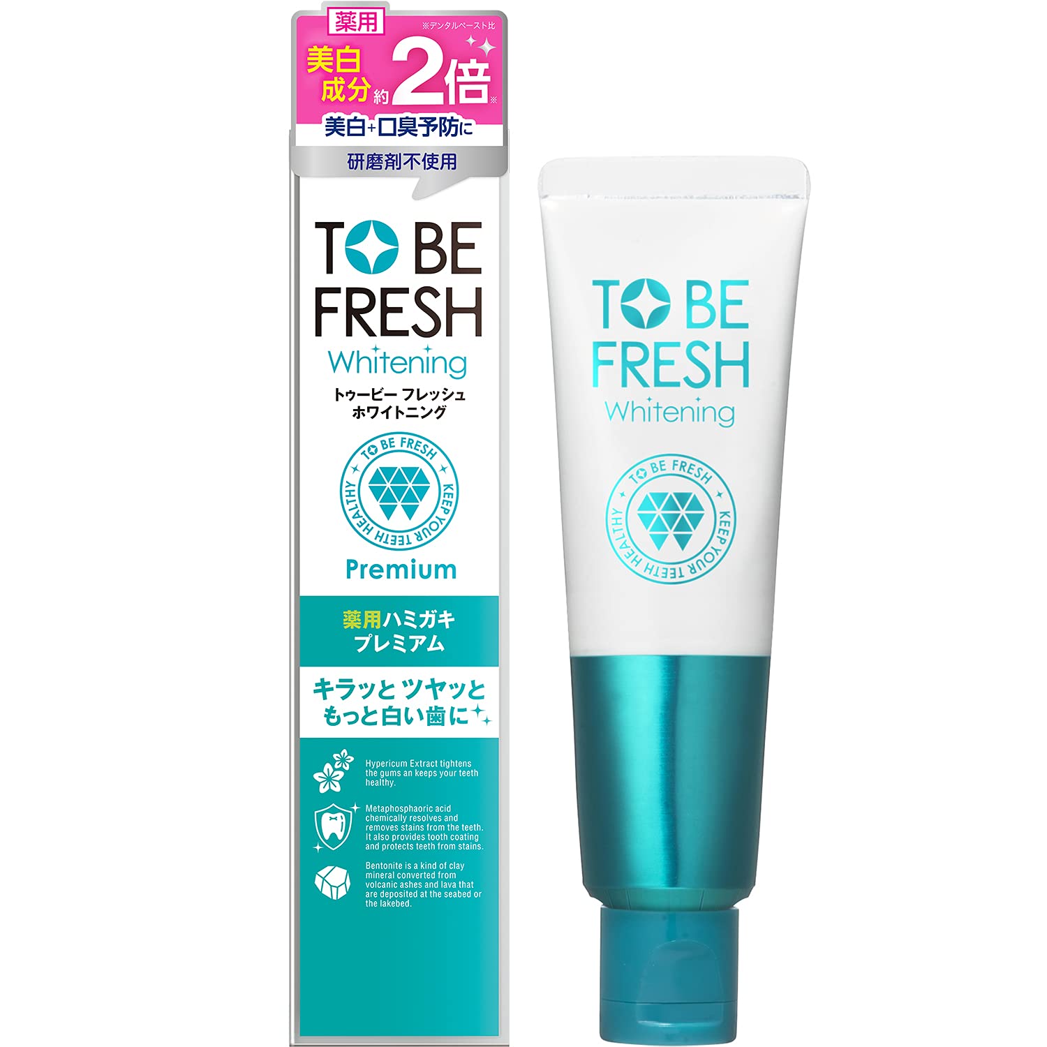 To Be Fresh Whitening Premium Toothpaste 60G - Medicinal Formula