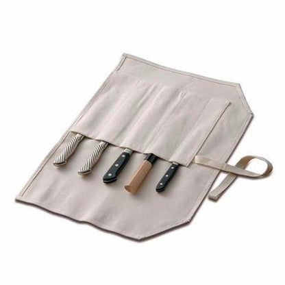 Tojiro Chef Knife Canvas Roll Bag F-359 Durable and Portable Storage Solution