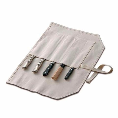 Tojiro Chef Knife Canvas Roll Bag F-359 Durable and Portable Storage Solution