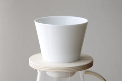 Torch Donut White Porcelain Coffee Dripper Efficient Brewing Tool