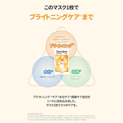 Torriden Vitamin C Brightening Mask 10 Sheets for Sensitive Skin Niacinamide