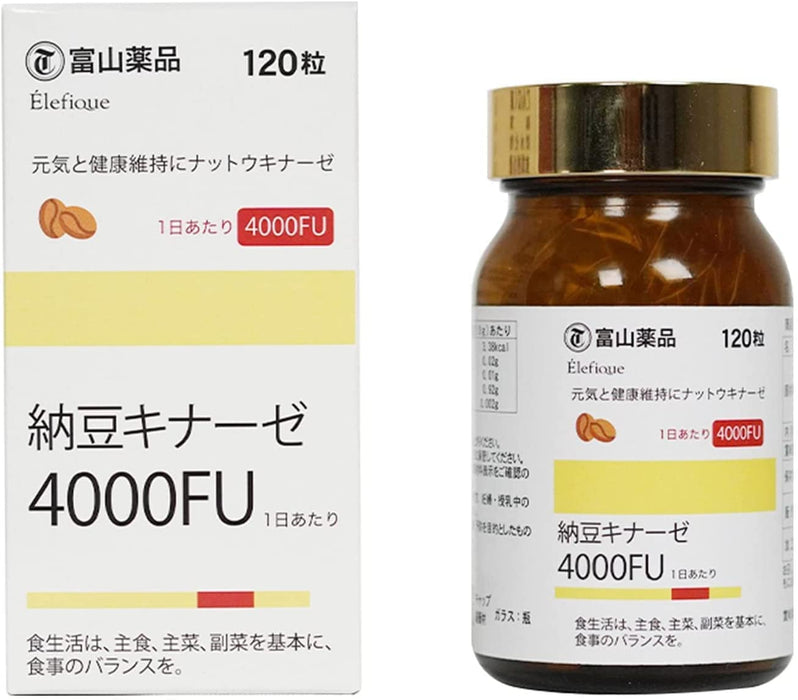 Toyama Health Nattokinase 4000FU 120 Tablets 30 Day Supply